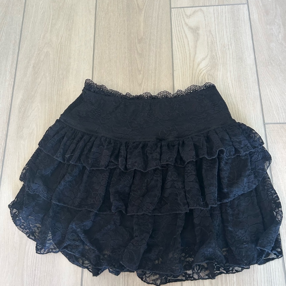 Princess Polly Black Bubble Mini Skirt